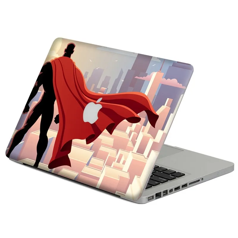Наклейка на заднюю панель для ноутбука с Суперменом, наклейка для MacBook Air Pro retina 1" 13" 1", виниловый чехол Mac с полным покрытием