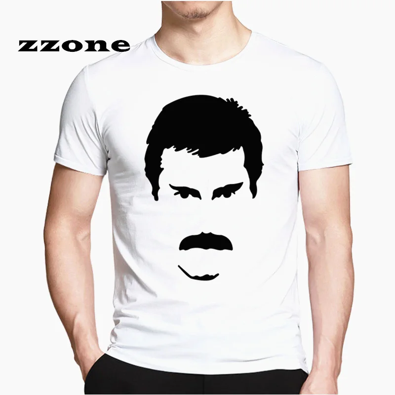 Freddie Mercury The Queen Band T-Shirt Mens Hip Hop Rock Hipster T Shirt Casual Tshirts harajuku Top Tees HCP4535 -