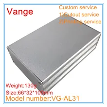 1 шт./лот алюминиевый корпус серебристого цвета для рукоделия 6063-T5 Алюминиевый Чехол 66*32*100 мм для печатной платы