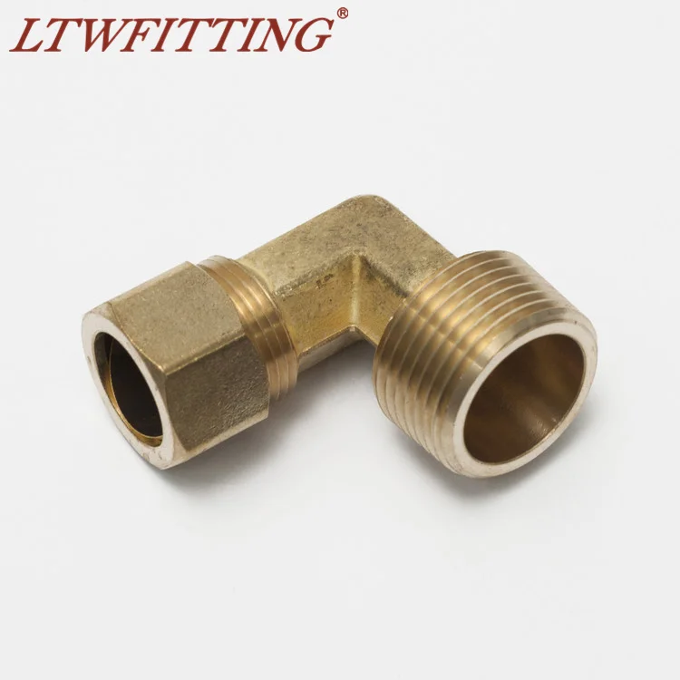 LTWFITTING 5/8 &quotOD x 3/4&quot Мужской NPT 90 Deg компрессионный локоть латунный Компрессионный