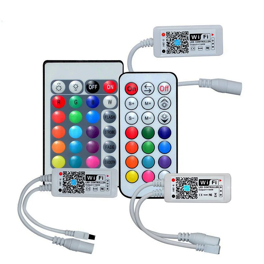 RGB RGBW DC12V мини умный светодиодный контроллер 24 IR WiFi музыкальный пульт