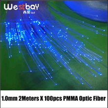 Westbay Оптическое волокно 100 шт. 1,0 мм* 2 м Оптическое волокно PMMA пластмассовое Оптическое волокно свет для потолка звезда свет украшения