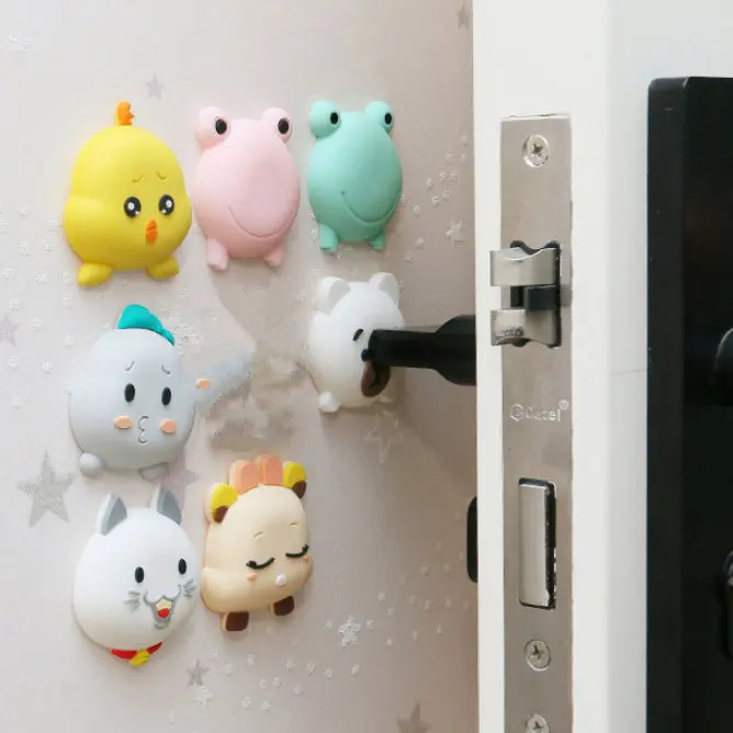 

Door Stopper Cartoon Doorknob Wall Protection Children Shockproof Baby Safety Shock Absorbers Security Card Newborn Child Care