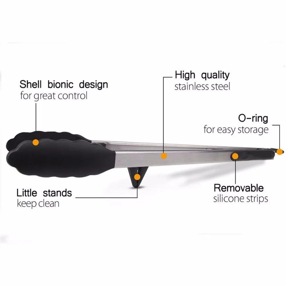 Cate Maker нестоковые кухонные щипцы набор с силиконовым для барбекю термостойкие столовые щипцы, 9+ 12 дюймов