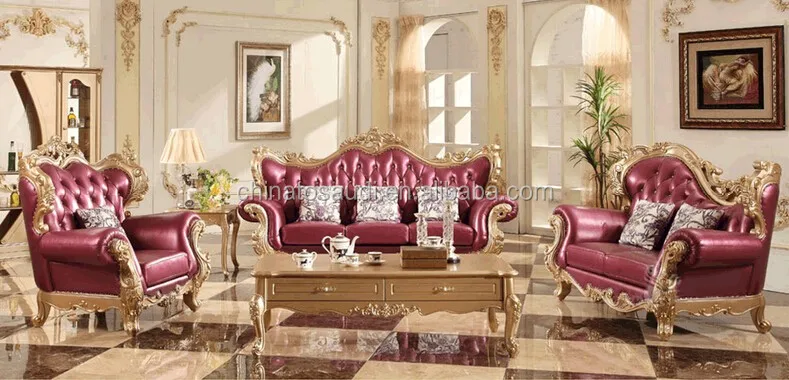 Американский Античный стиль из натуральной кожи твердый деревянный диван набор дизайн для гостиной мебель