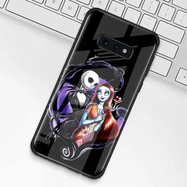 Чехол из закаленного стекла Jack Skellington Before Christmas для samsung Galaxy S10 S10e S9 S8 S10 Plus Note 9 A50 A30 - Цвет: 006