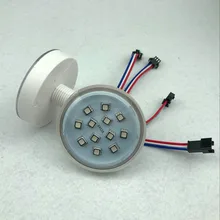 Прибор приемно-60 мм парк развлечений светодиодная точечная лампа красный/зеленый/синий 12 светодиодов 5050; DC12V; 2,88 Вт; IP65; UCS2903 IC