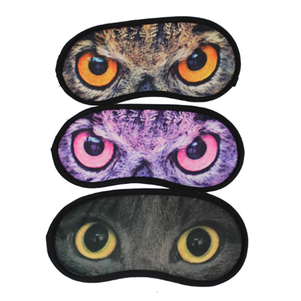 

1PC Soft Animal Head Travel Sleep Rest Sleeping Aid Mask Eye Shade Cover Comfort Blindfold Shield Blindfold Eyeshade Travel Acc