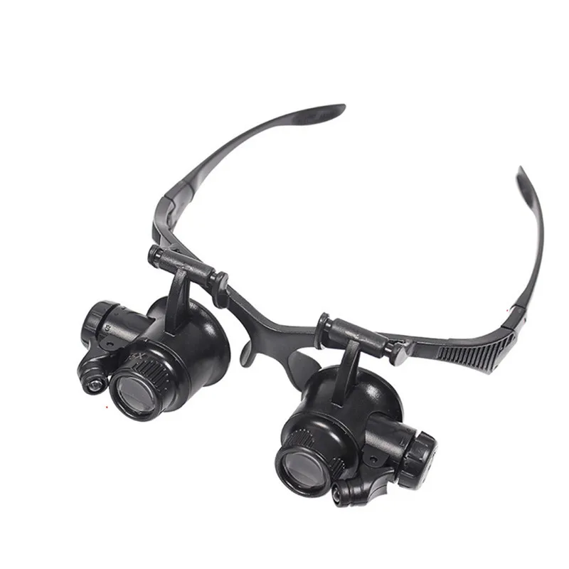 

New Arrival Magnifying Glasses With Led Lights Eyewear Magnifier 10x 15x 20x 25x Watchmaker Jewelry Optical Lens Magnifier