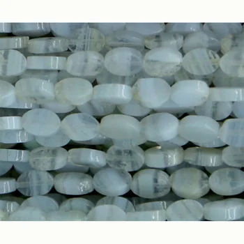 

Wholesale Natura Genuine Blue Lace Agate Purple Agate Flat Oval Beads Loose Small Beads 4x6mm Fit Jewelry DIY Necklace 02763