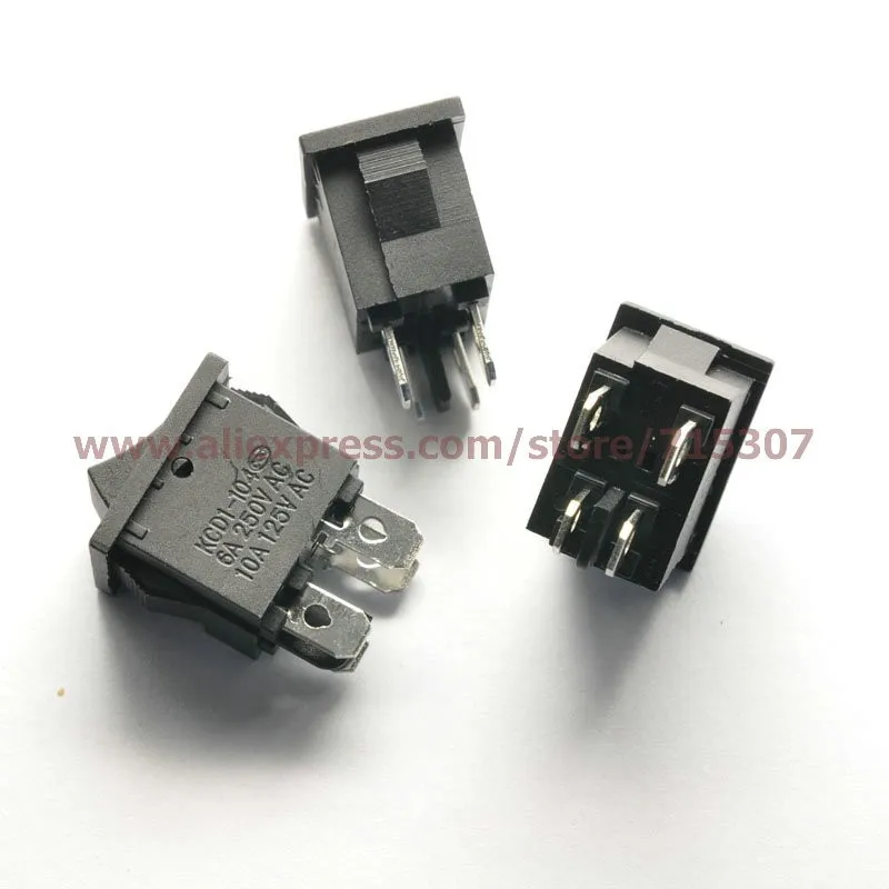 KCD1-104 black on-off 4pins 6A 250V 10A 125V(2)