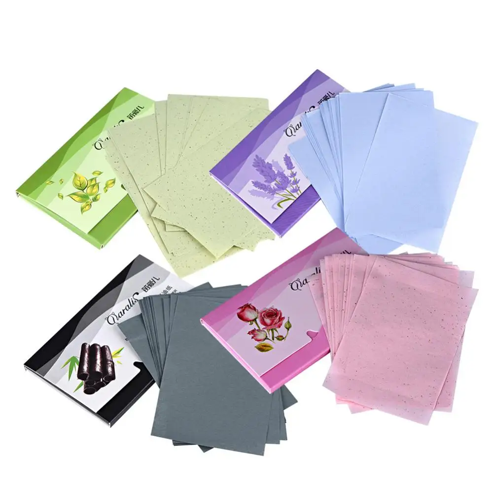 

80Pcs/pack Tissue Paper Makeup Clean Oil Absorbing Face Paper Oil Blotting Sheets Sweat Suction Facial Cleaner Oil Control Film