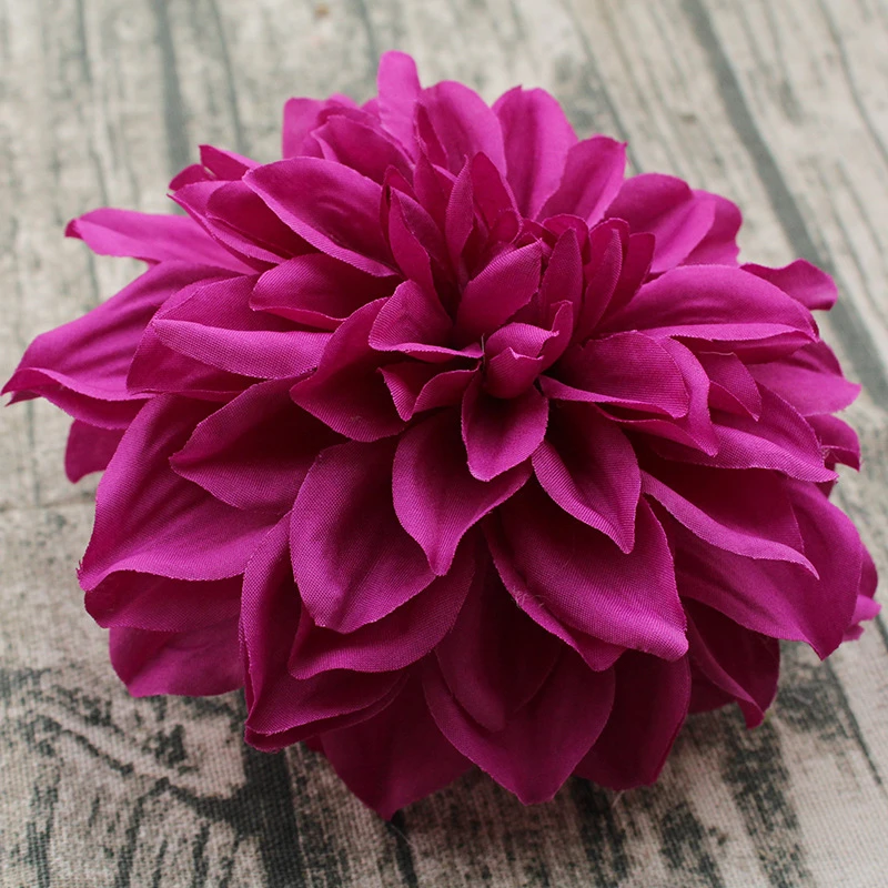 赤紫オレンジchampagn白ピンク 15センチメートル大シルクフラワーヘッド人工ダリアヘッドにドア花輪や花壁 Artificial Dried Flowers Aliexpress