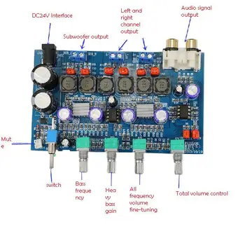

New TPA3116D2 digital amplifier board 2.1 power 50W + 50W + 100W AMP board
