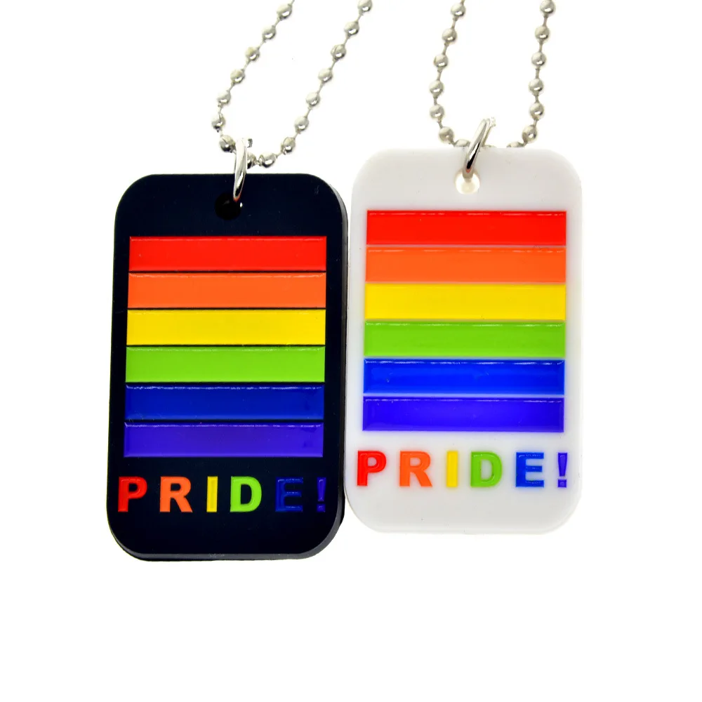 

LISTE&LUKESilicone Rubber Rainbow Pendant Necklace for Woman Choker Gay and Lesbian LGBT Pride Jewelry Parade Demonstration gift