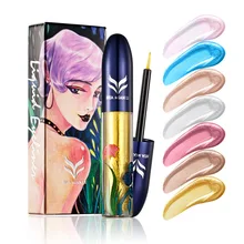 Huamianli Марка жидкая Подводка для глаз 7 цветов Shimmer Макияж блеск металлический цвет серебристый, Золотой Eye Liner Водонепроницаемый длинные Косметика yxy001