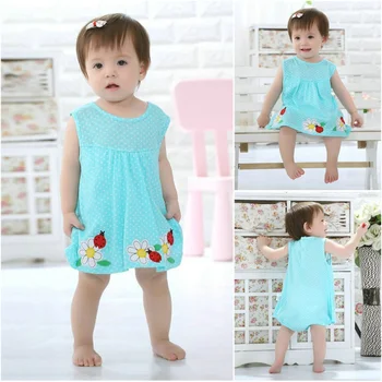 

0-18M Summer High Quality New Baby Girl Clothes 2018 Baby Girls One-piece Dress Newborn Baby Clothes Infant Cotton Jumpsuits
