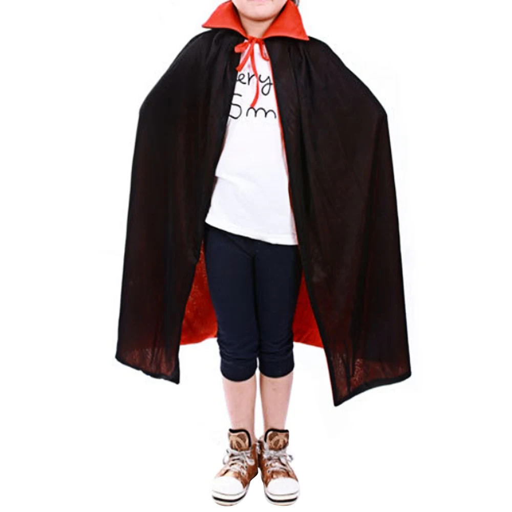 Besegad костюмы на Хэллоуин вампир Дракула плащ накидка для взрослых Хэллоуин нарядное платье костюмы 120 см черный красный длинный плащ