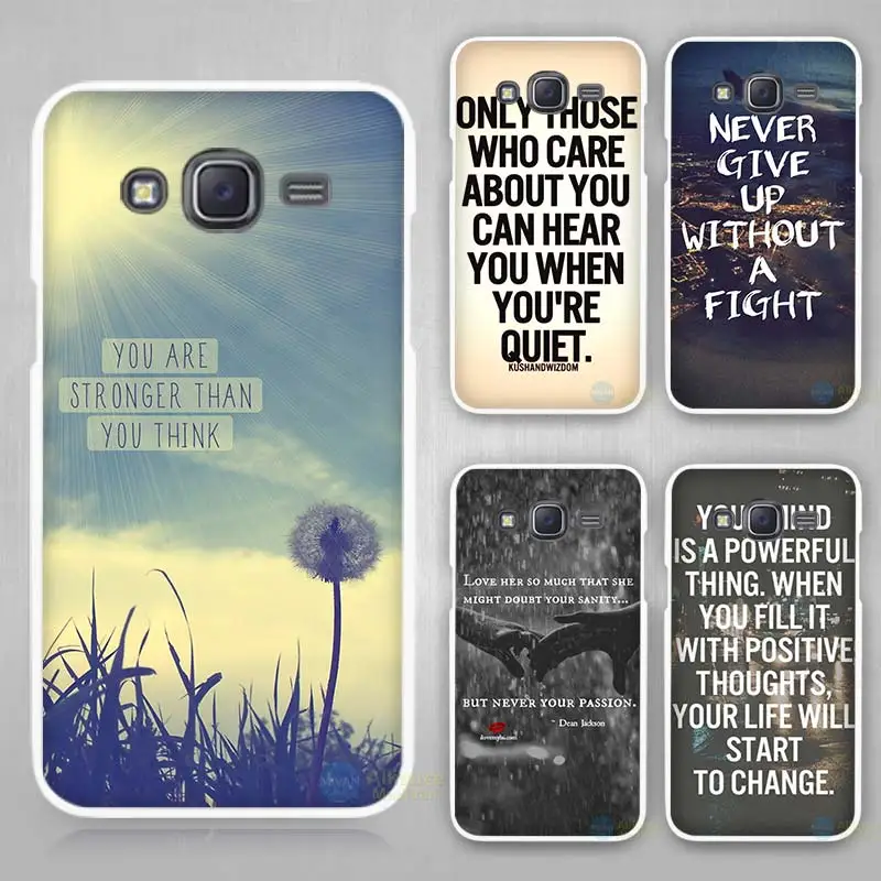 Quote Design Inspirational phrase Hard White Plastic Case Cover for