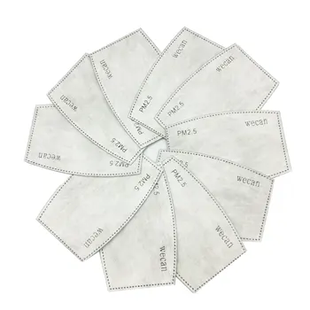 

10pcs/Lot PM2.5 Filter Paper Anti Haze Mouth Face Mask Anti Dust Mask Filter Activated Carbon Filter for Adult Child Kids Masks
