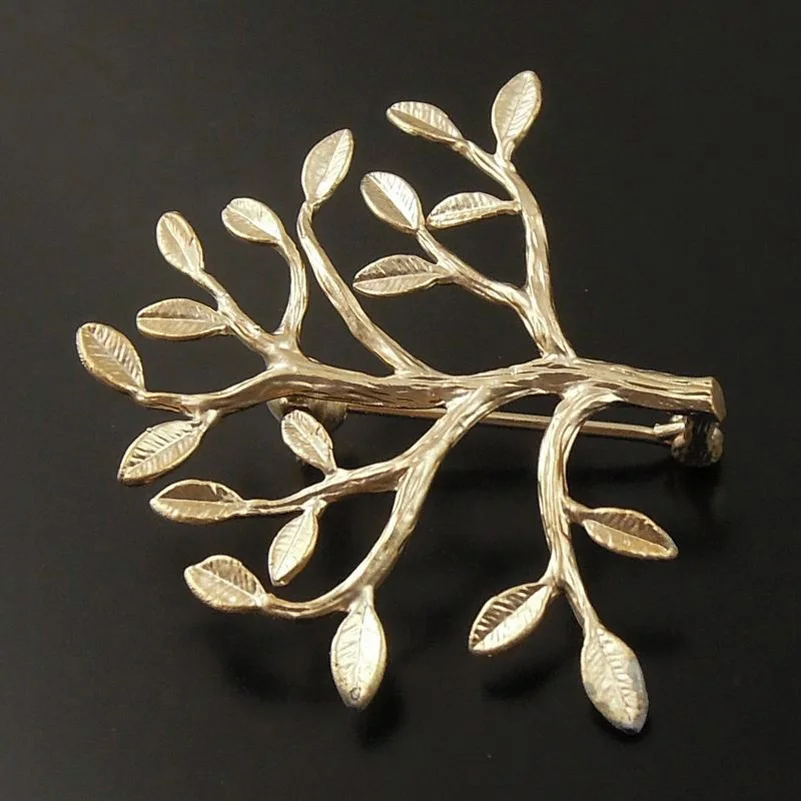 Unisex Jewelry New Fashion Cute Metal Gold / Silver Branch Tree Brooch