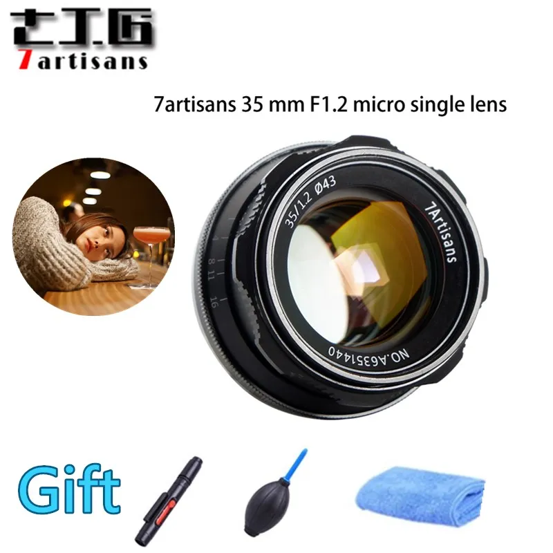 Оригинальный объектив 7artisans 35 мм F1.2 ручная фиксированная линза для E Mount Canon M1 M2 Sony