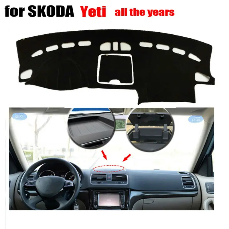 

Car dashboard covers mat for SKODA Yeti all the years Left hand drive dashmat pad dash covers Instrument platform accessories