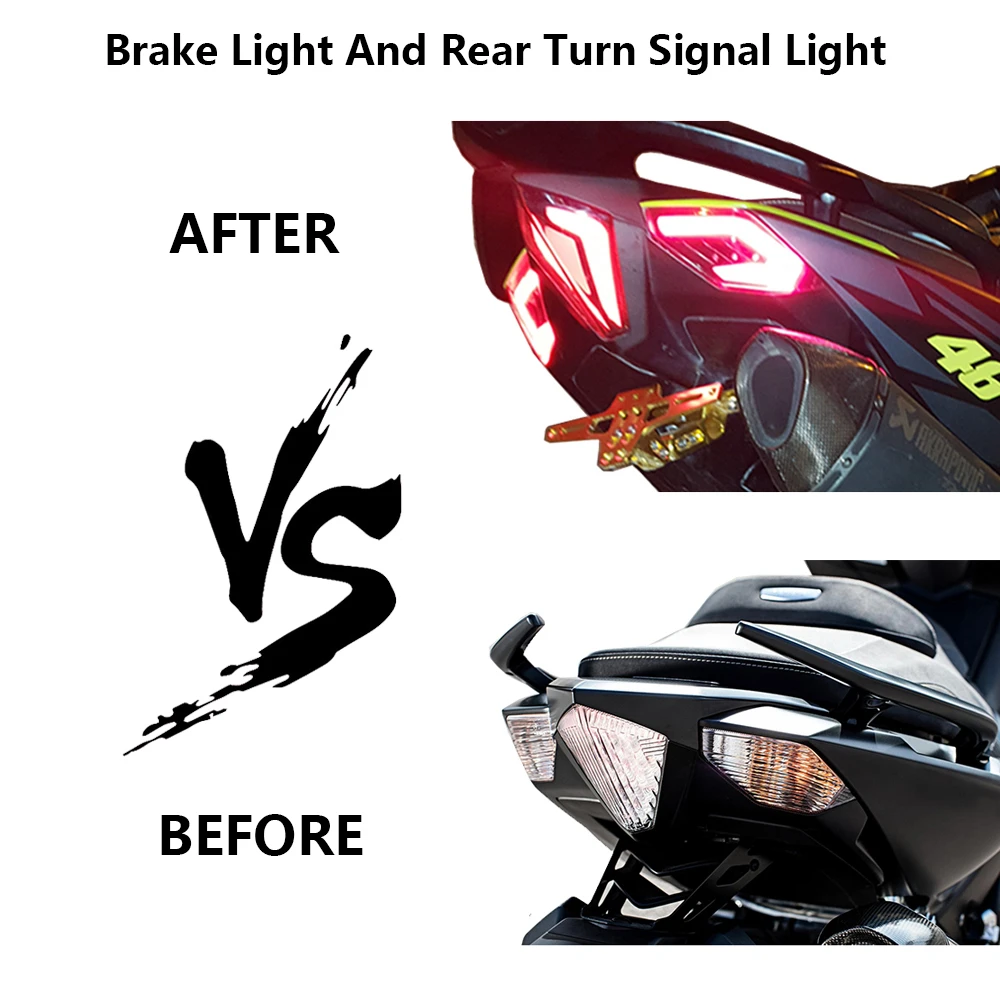  KEMiMOTO Signal Light For YAMAHA Tmax 530 T-Max530 TMAX530 T-Max 530 2012-2016 Rear Tail Brake Ligh - 32845172630