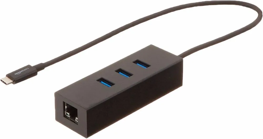 USB адаптер 3,1 Тип с разъемами типа C и 3 Порты и разъёмы USB концентратор с сетевым адаптером