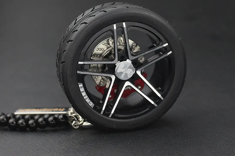 Украшение автомобиля гаджет алюминиевое колесо брелок для ключей предметы интерьера украшения для автомобиля брелок подвесной брелок зеркальный кулон