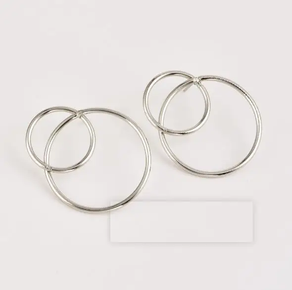 Минималистский геометрический номер 8 круглые серьги Мода для женщин металла Brincos серьги Bijoux подарок ювелирных изделий E5323