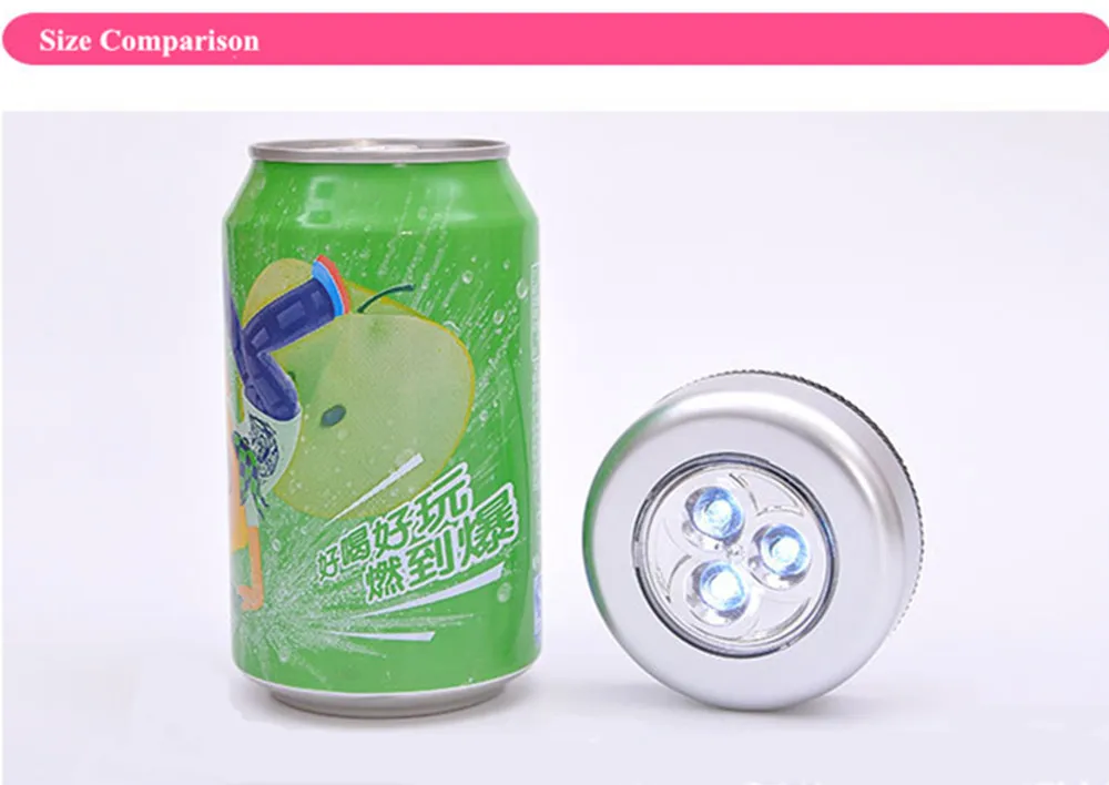 Mini Car LED Night Light Battery Power Enery Saving Wardrobe Refrigerator Kitchen Closet Stick Touch Celling Lamp (9)