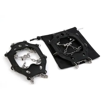 

18 Teeths Claw Traction Crampon Anti-Slip Ice Cleats Boots Gripper Chain Snow Walking Climb Ice Shoes cover Traction Shoe