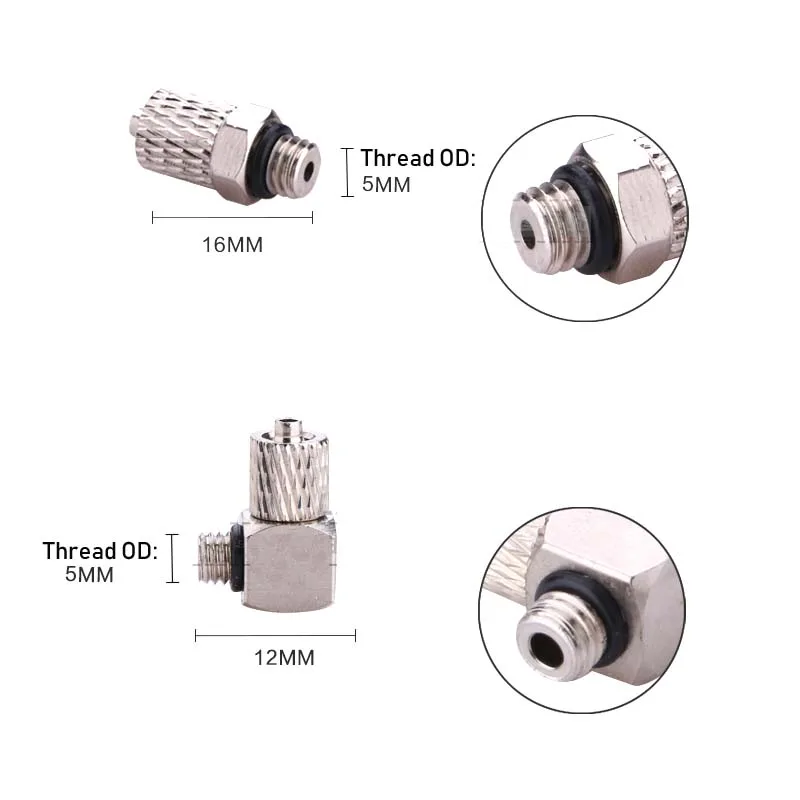 OD 4/6 мм шланг трубки M5/M6 наружная резьба микро Пневматический Быстрый Твист-фитинги/прямо через быстросъемные Кабельный соединитель