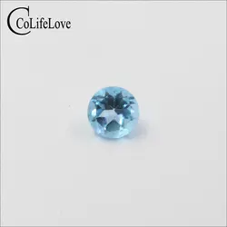 Светло-голубой топаз незакрепленный драгоценный камень 6 мм круглый разрез топаз оптовая цена натуральный драгоценный камень для