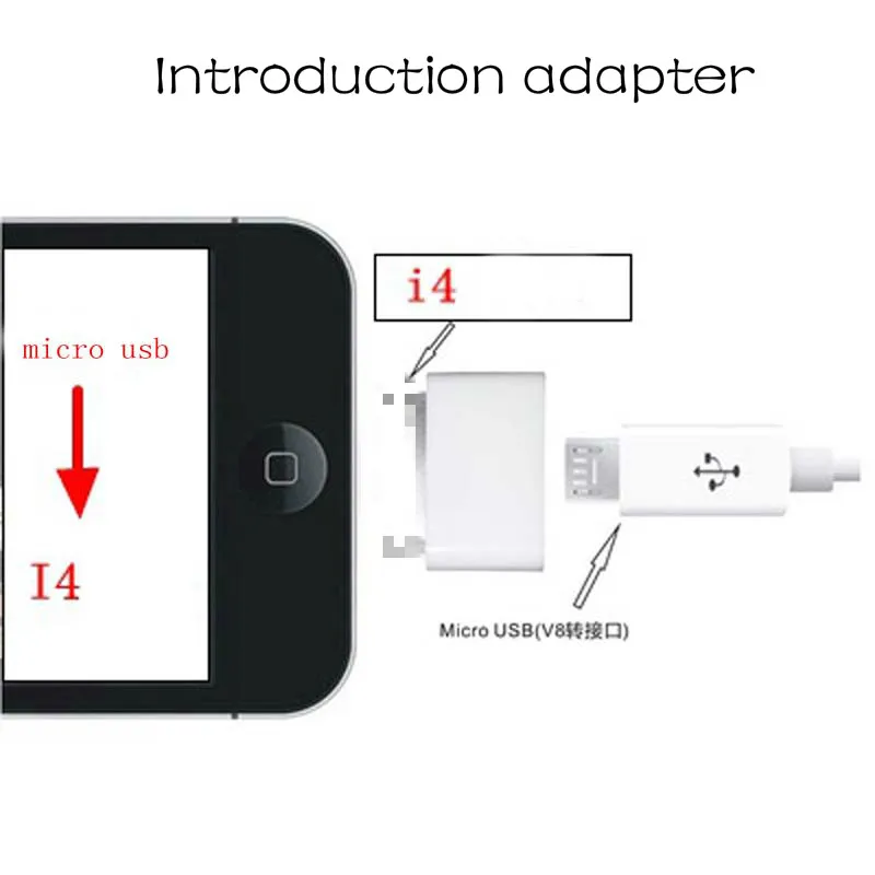 Микро USB до 30 Pin USB адаптер соединитель конвертер кабель адаптер для iPhone 4 4S 4G 3GS телефон для iPod зарядное устройство адаптер