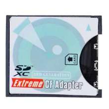

Camera SD SDHC SDXC to High-Speed Extreme Compact Flash CF Type I Memory Card Adapter