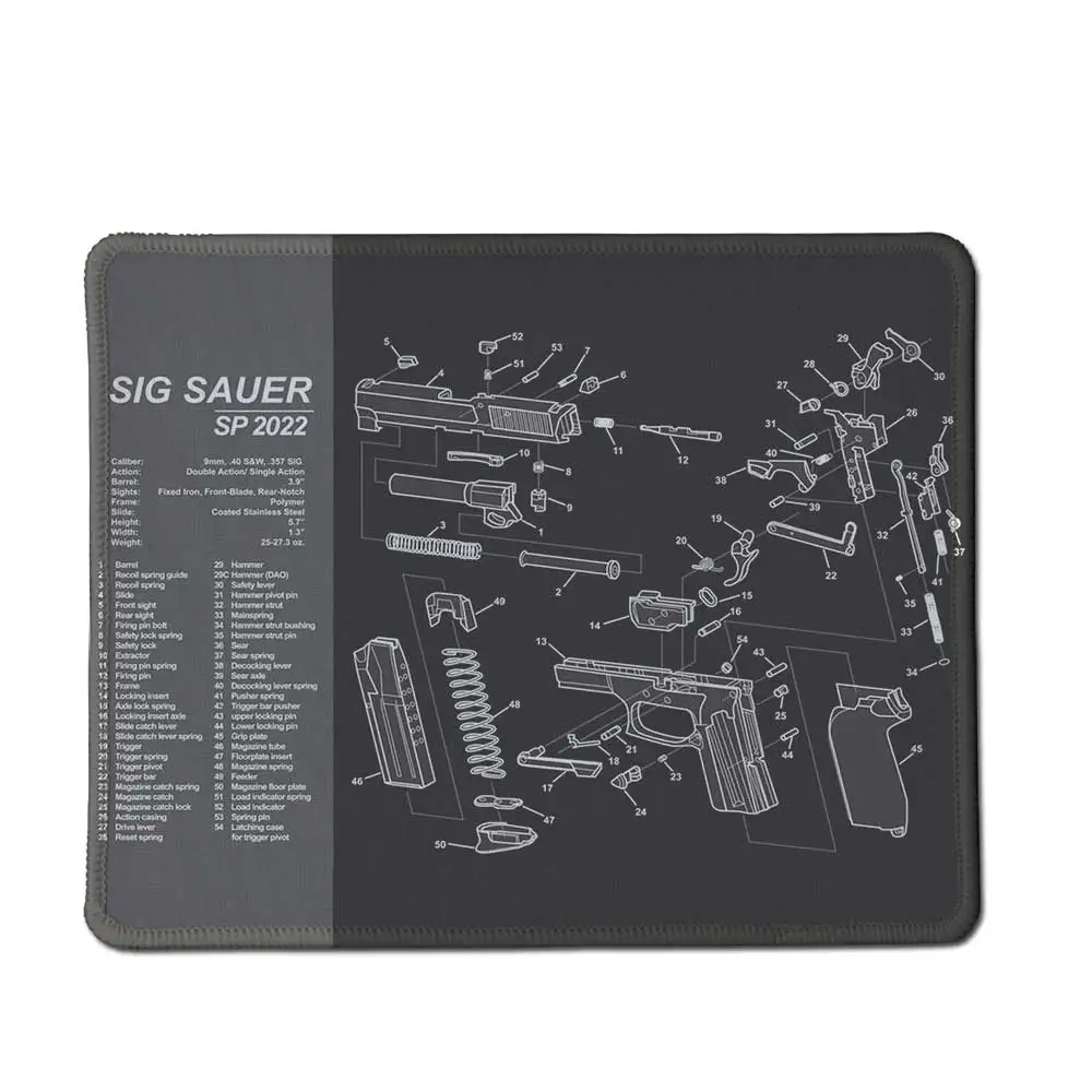 Коврик для мыши MaiYaCa Lock Edge SIG SAUER SP2022 Горячие крутые коврики не оверлок 18x22 см