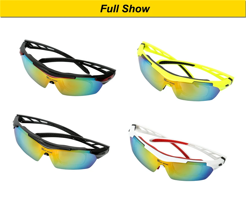 WEST BIKING поляризационные велосипедные очки с защитой от ультрафиолета для мужчин и женщин, очки с 5 линзами, очки для близорукости, рама для горного велосипеда, гоночные солнцезащитные очки, велосипедные очки
