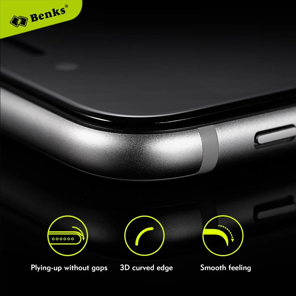 Для iPhone 8 7 Закаленное стекло протектор экрана Benks XPRO + 3D полное покрытие Защитная