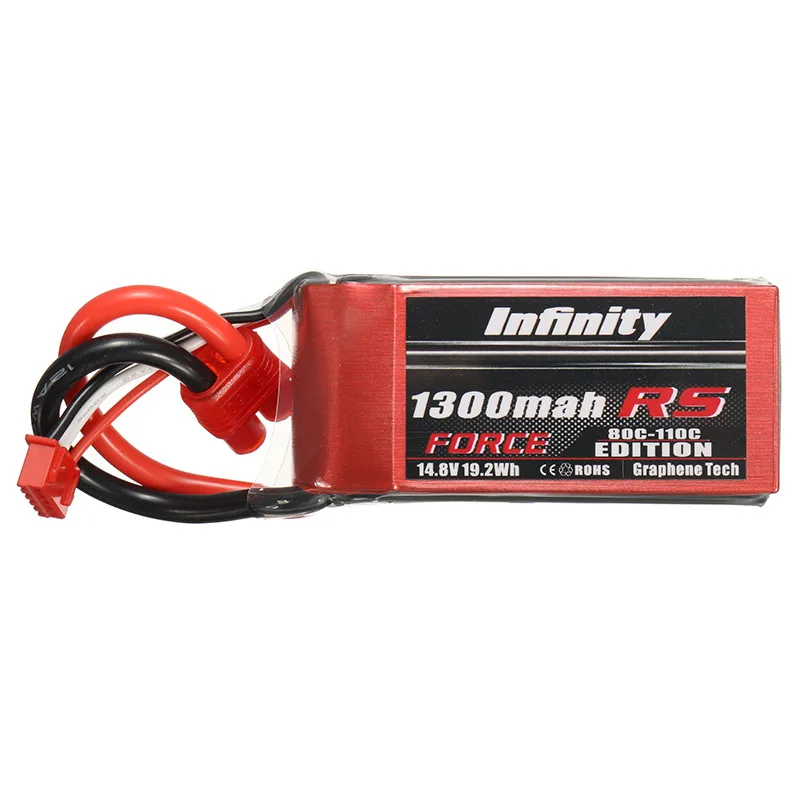 

2018 Latest Batch For Infinity 1300mah 80C to 110C 4S1P 14.8V RS FORCE EDITION Rechargeable Li Lipo Battery for RC Drone Power