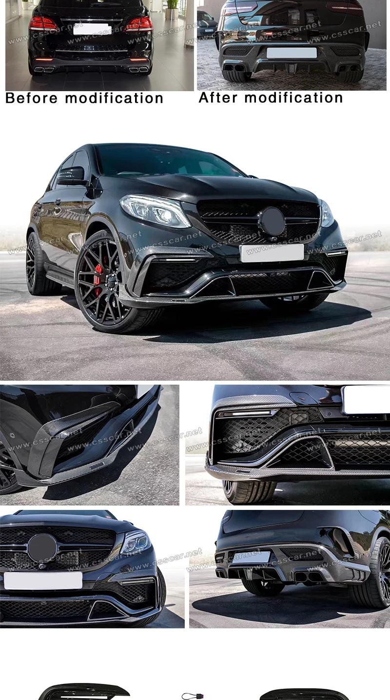 Подходит для Benz GLE наборы для тела из углеродного волокна передний бампер задний диффузор для Benz BABUS стиль наборы для тела модификация автомобиля Syling