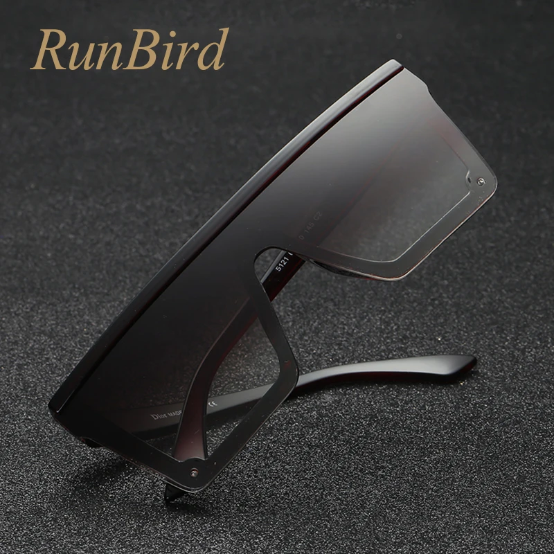 RunBird, брендовые, модные, черные, цельные солнцезащитные очки, мужские, негабаритные, для вождения, крутые, солнцезащитные очки, квадратные, мужские, Oculos Gafas, очки 5121R