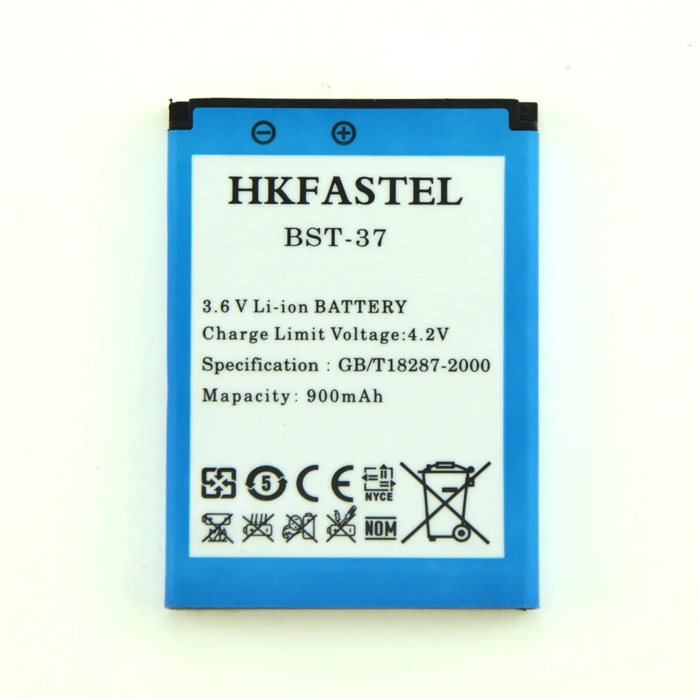 HKFASTEL BST-37 Li-Ion Батарея для sony Ericsson W800 W810 W810i Z300 Z520 Z520i Z520a Z710 Z710i Аккумуляторы для мобильных телефонов