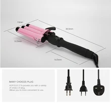 Hair Curler 3 Barrels Hair Curling Iron Ploy Big Wave Professional Hair Waver Curlers Styling Tools Hair Iron Curler Roller