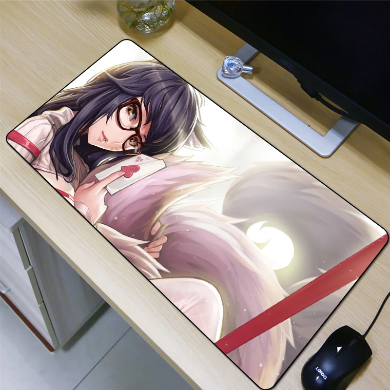 

FFFAS 80*40 Gaming mouse pad Large fox pattern Beauty High Definition Patterns Decorate your computer desk Boutique peripherals