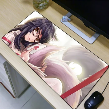 

QQQRGB 80*40 Gaming mouse pad Large fox pattern Beauty High Definition Patterns Decorate your computer desk Boutique peripherals