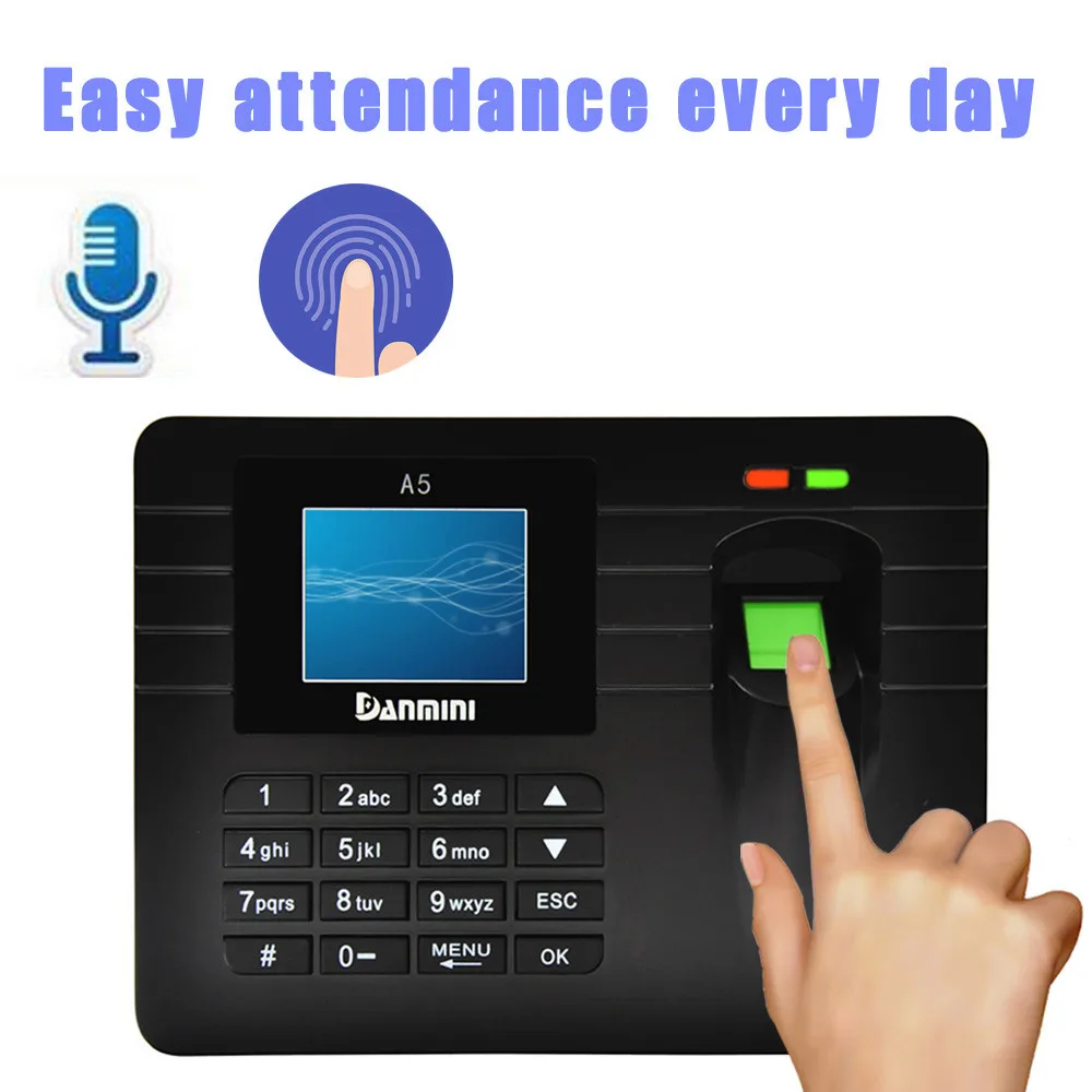 

HIPERDEAL Advanced TFT Fingerprint Time Clock Attendance Clock Employee Payroll Recorder 4.16