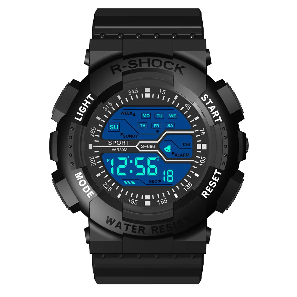 Мужские часы женские многофункциональные часы Спортивная Мода Семь цветов красочные светящиеся электронные часы montre homme LS* D