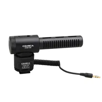 

COMICA CVM-V20 Full Metal on-camera Cardioid Directional Shotgun Video Microphone Interview Microphone with Shock-Mount for DSLR